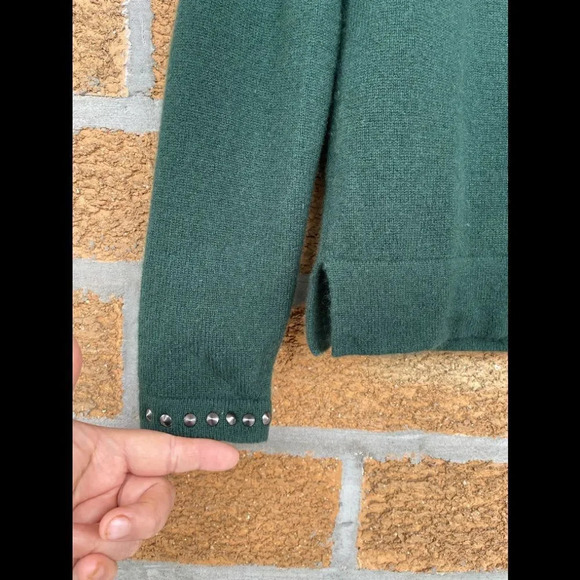 27 miles dark green cashmere sweater size xtra small - Picture 4 of 11